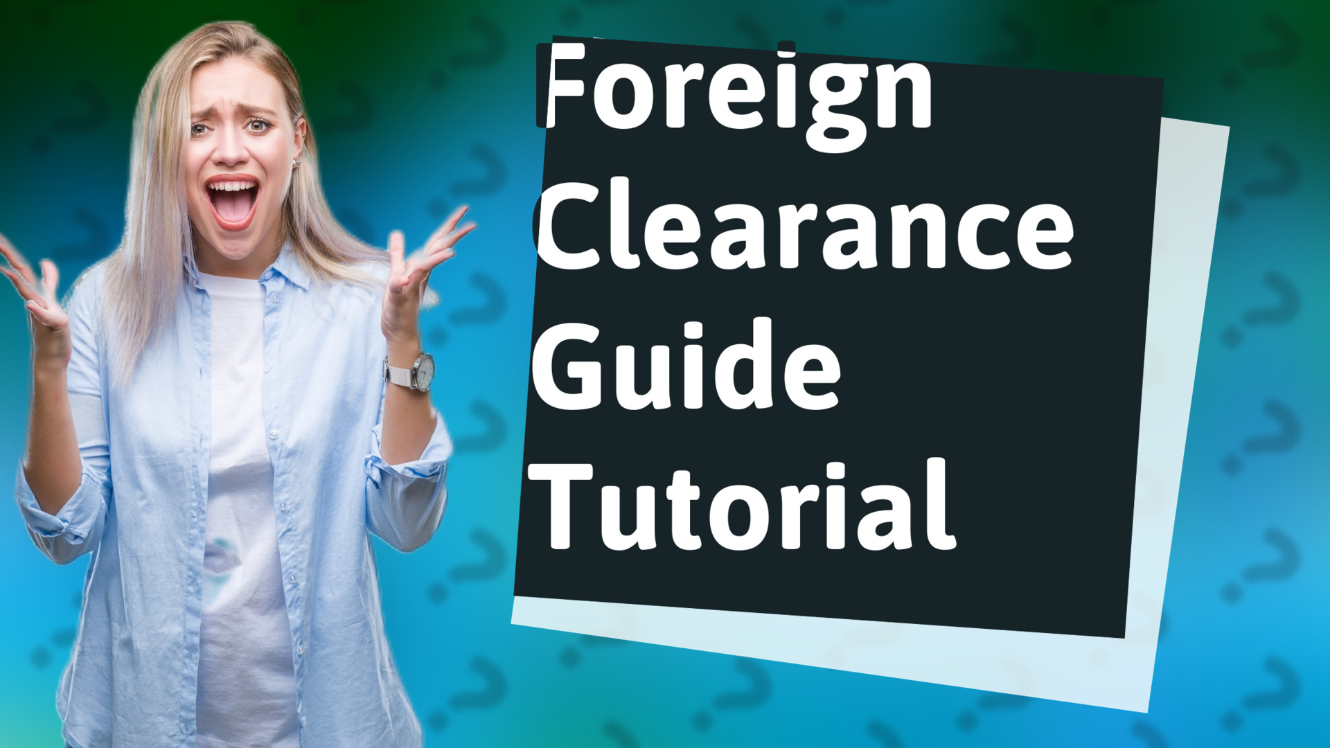 Foreign Clearance Guide Tutorial