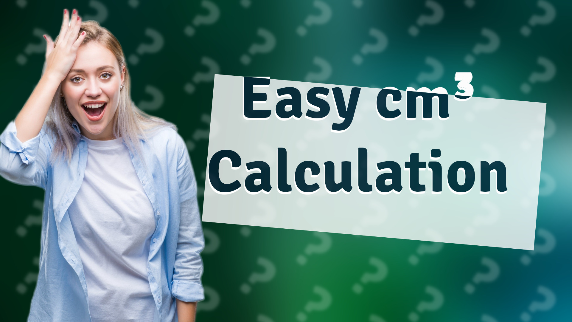 Easy cm³ Calculation