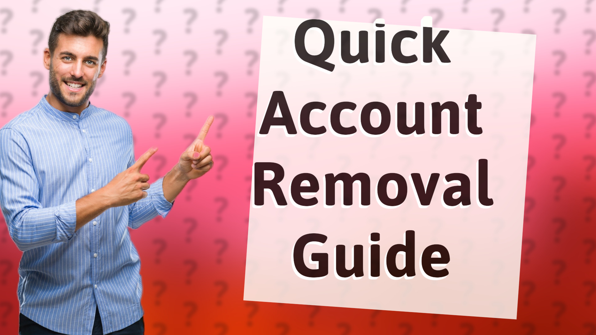 Quick Account Removal Guide