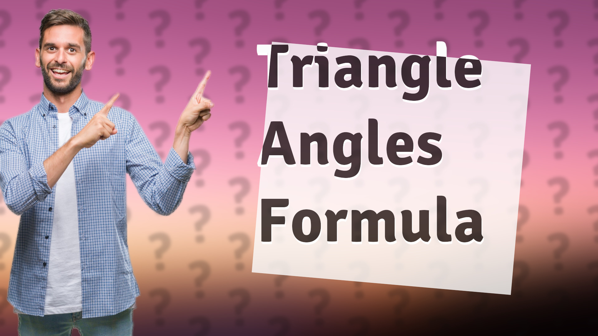 Triangle Angles Formula