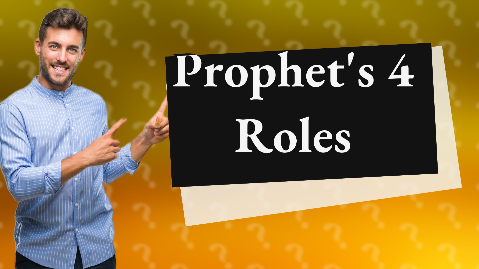 Prophet's 4 Roles