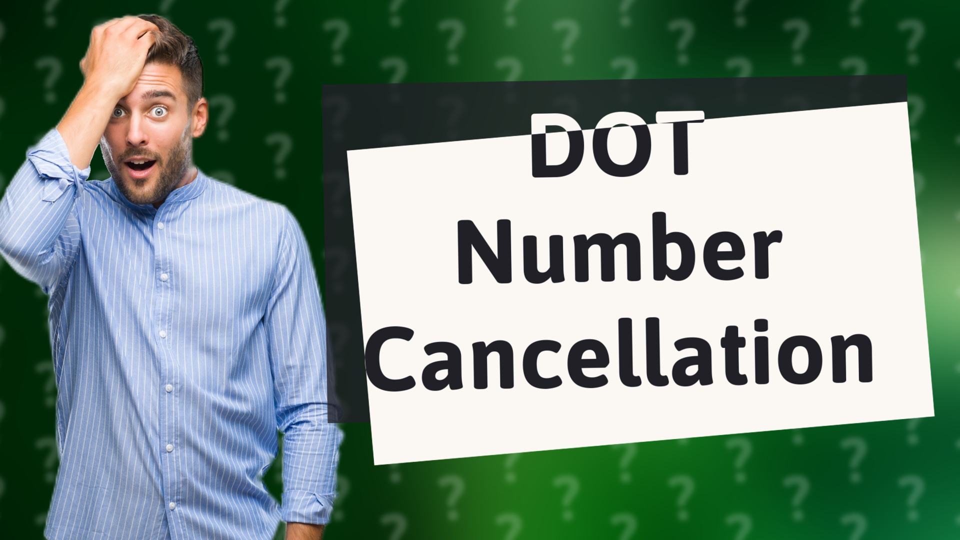 DOT Number Cancellation