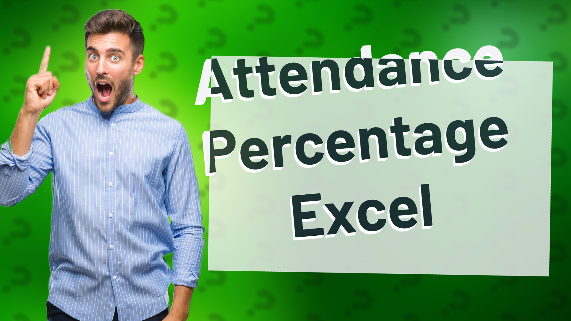 Attendance Percentage Excel