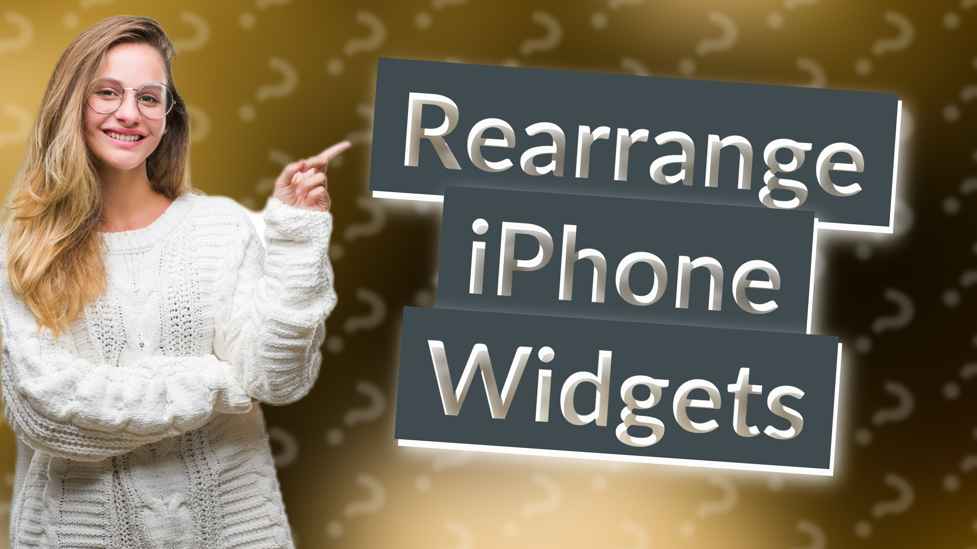 Rearrange iPhone Widgets