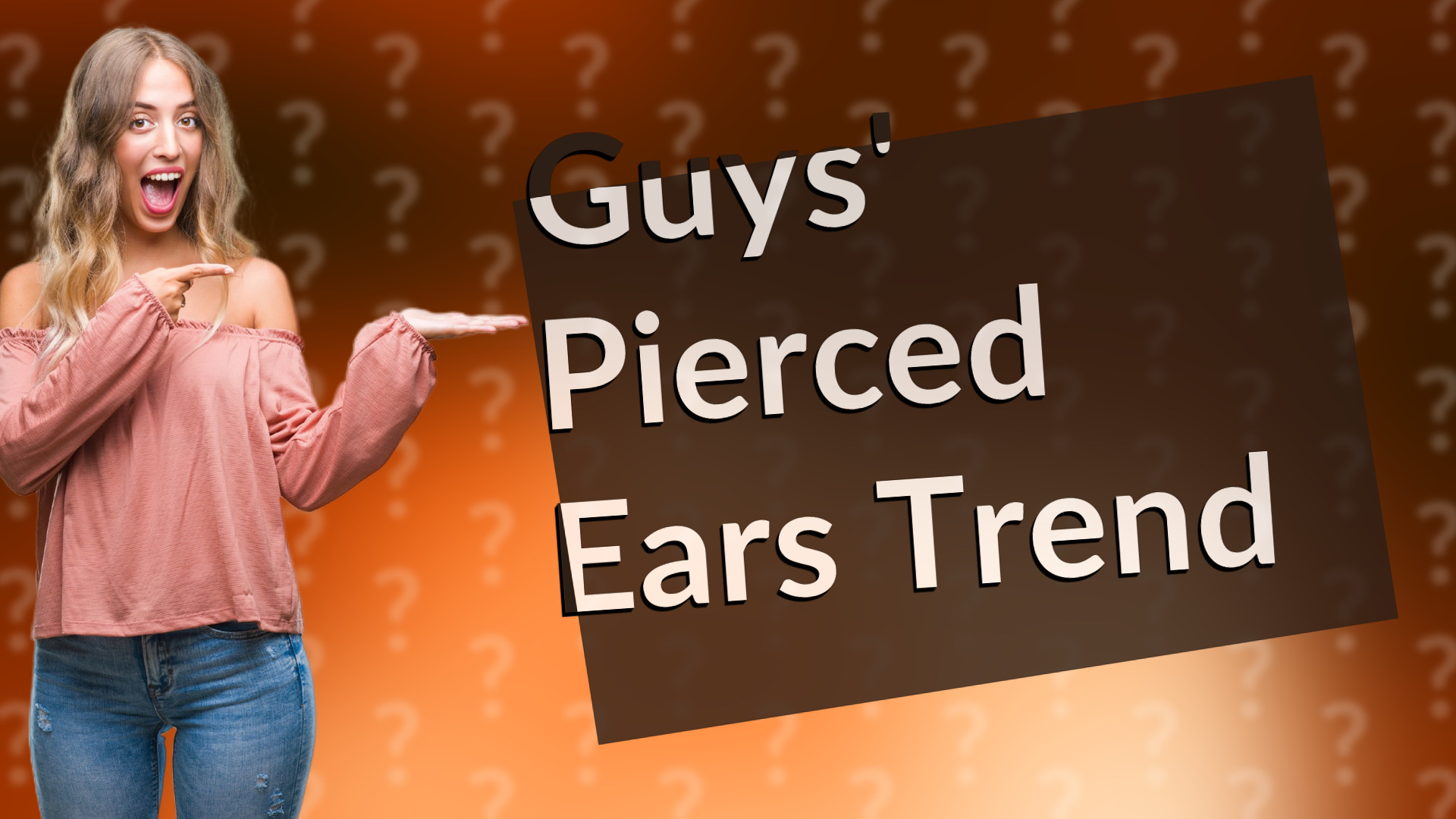 Guys' Pierced Ears Trend