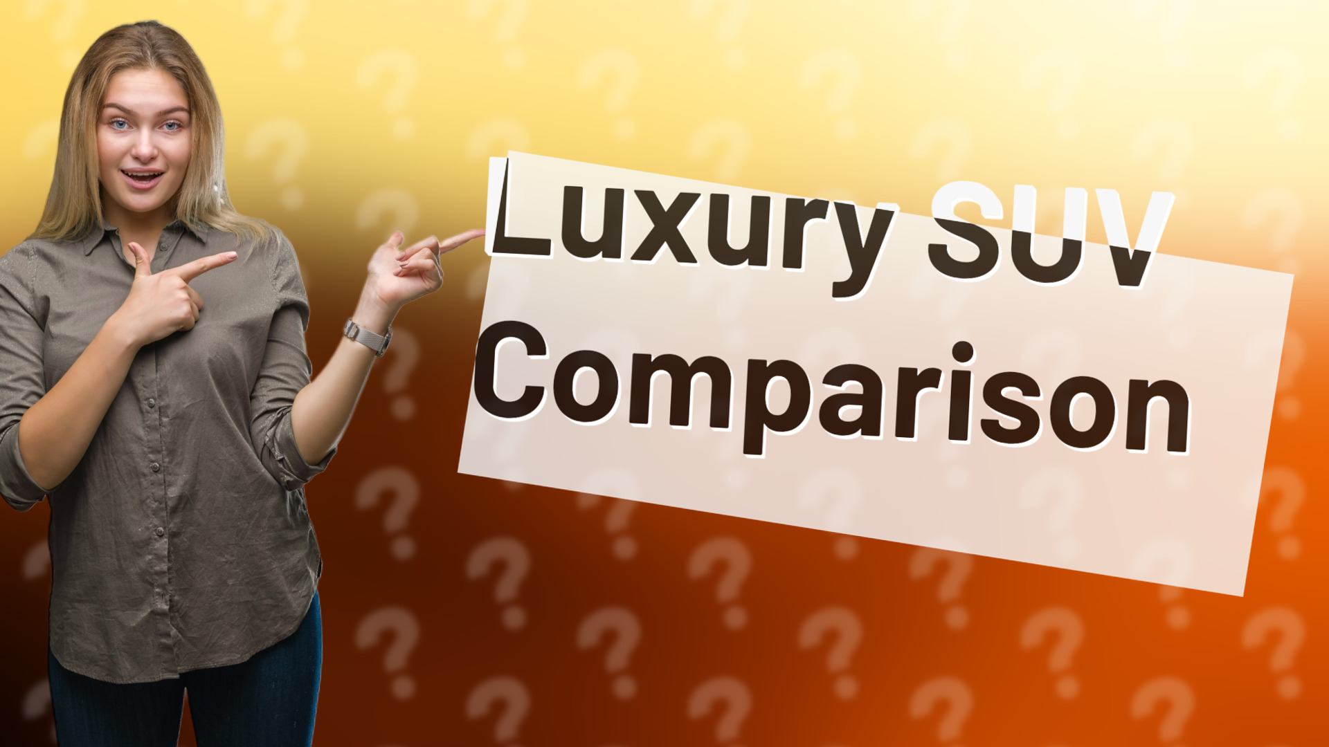 Luxury SUV Comparison