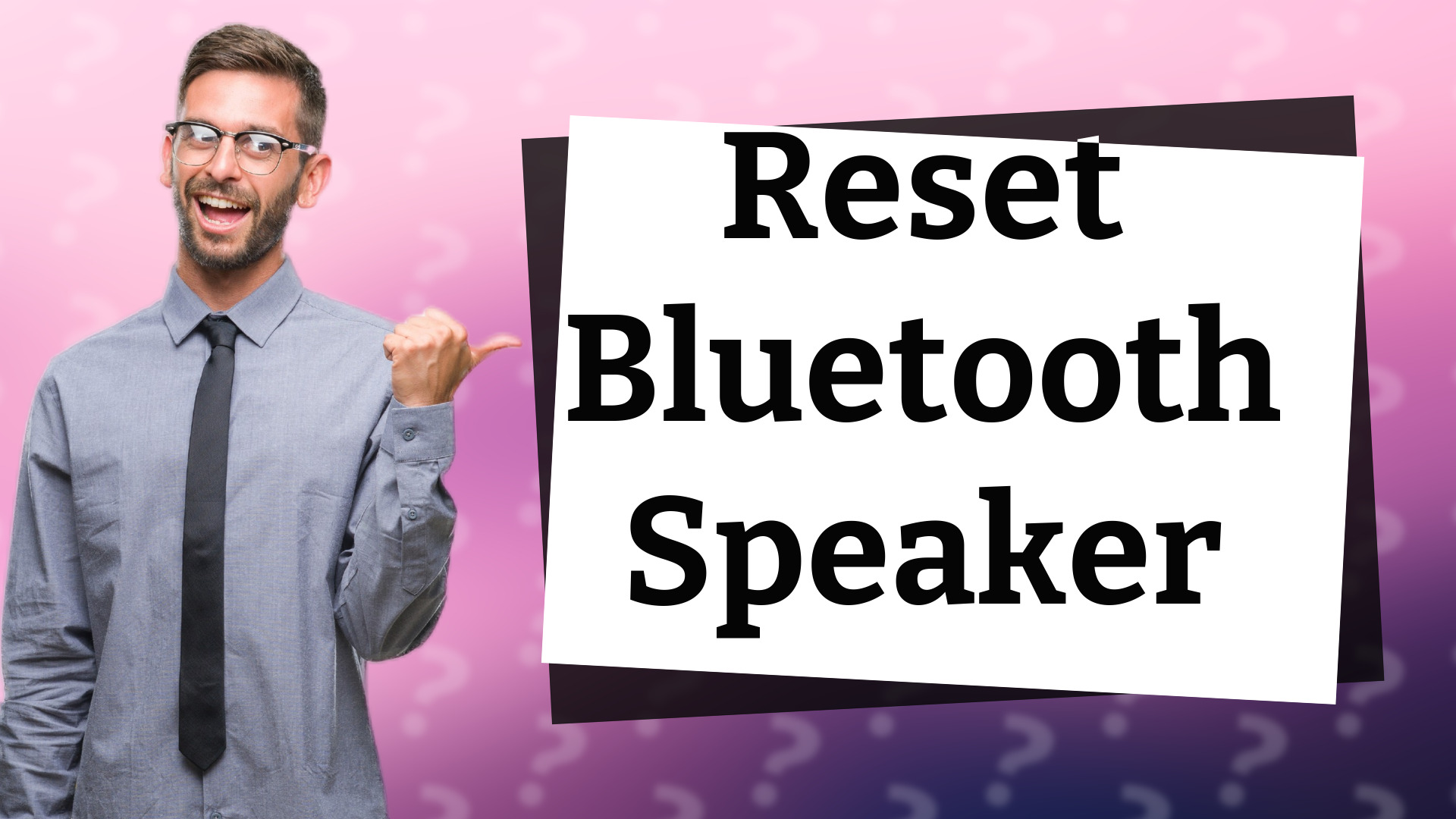 Reset Bluetooth Speaker
