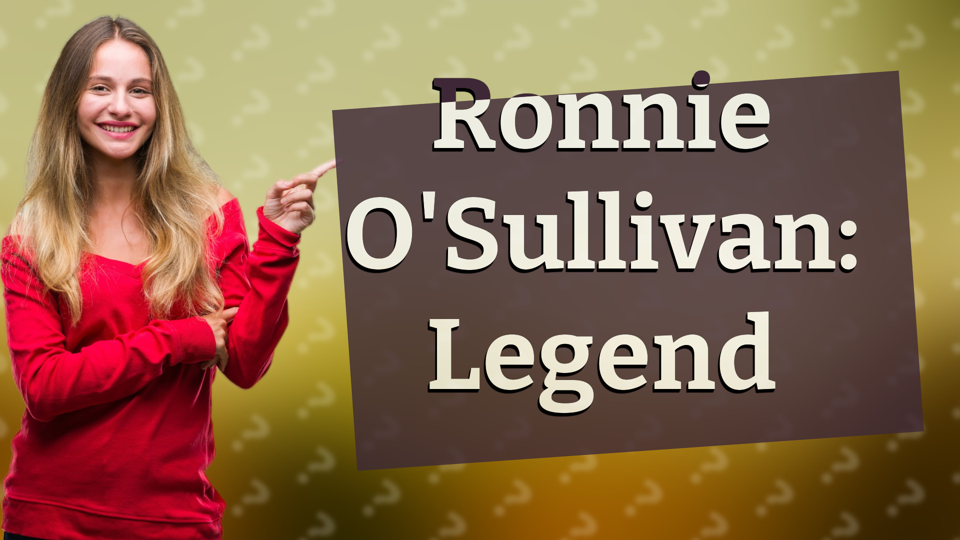 Ronnie O'Sullivan: Legend