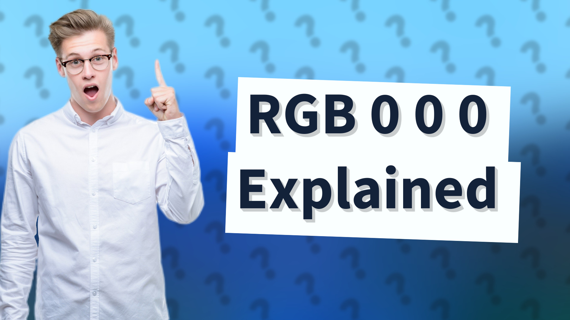 RGB 0 0 0 Explained