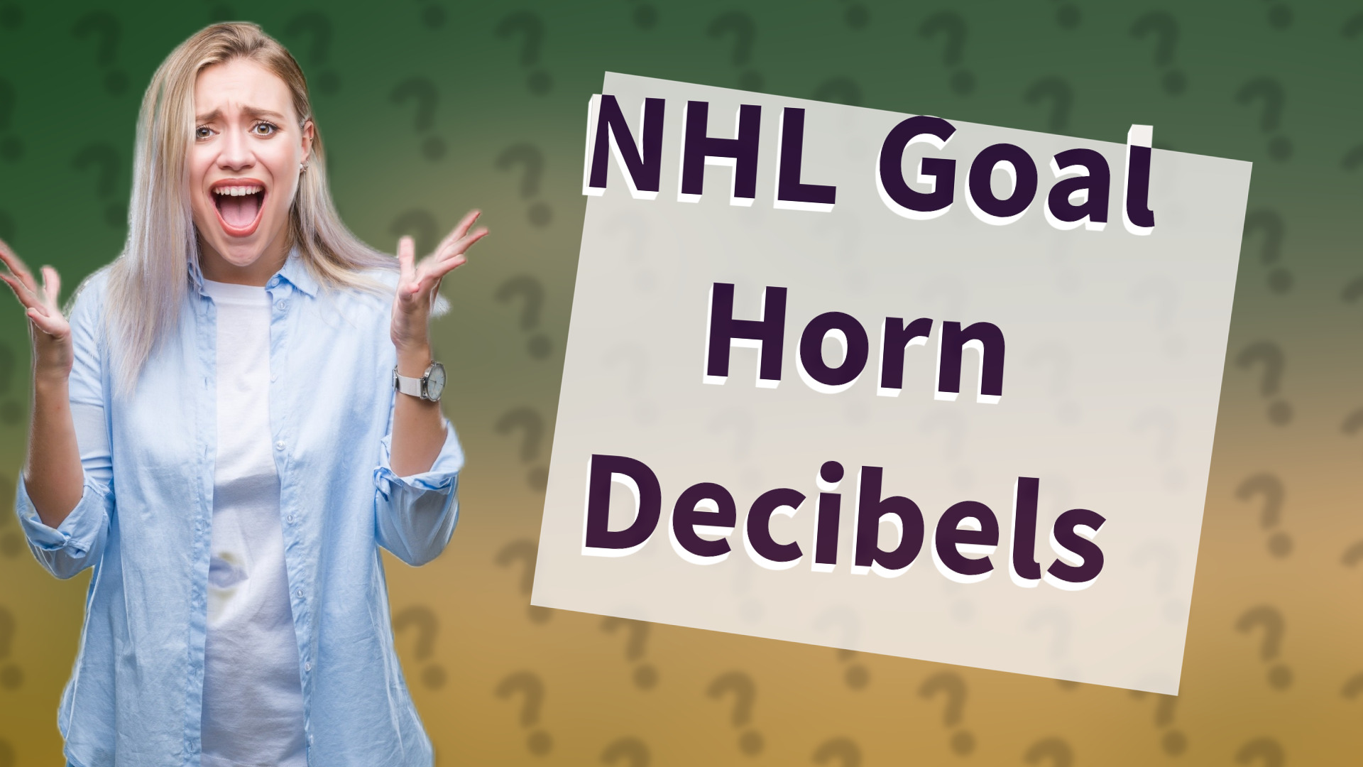NHL Goal Horn Decibels