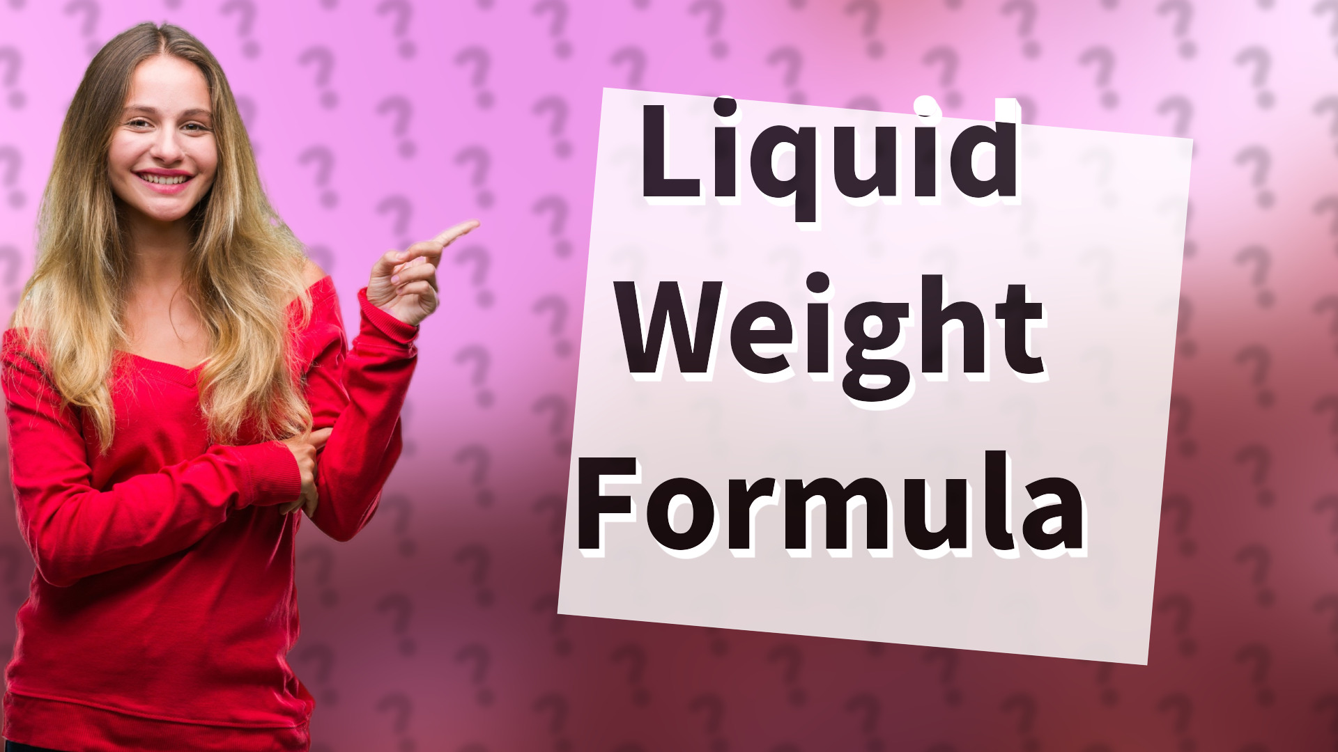 Liquid Weight Formula