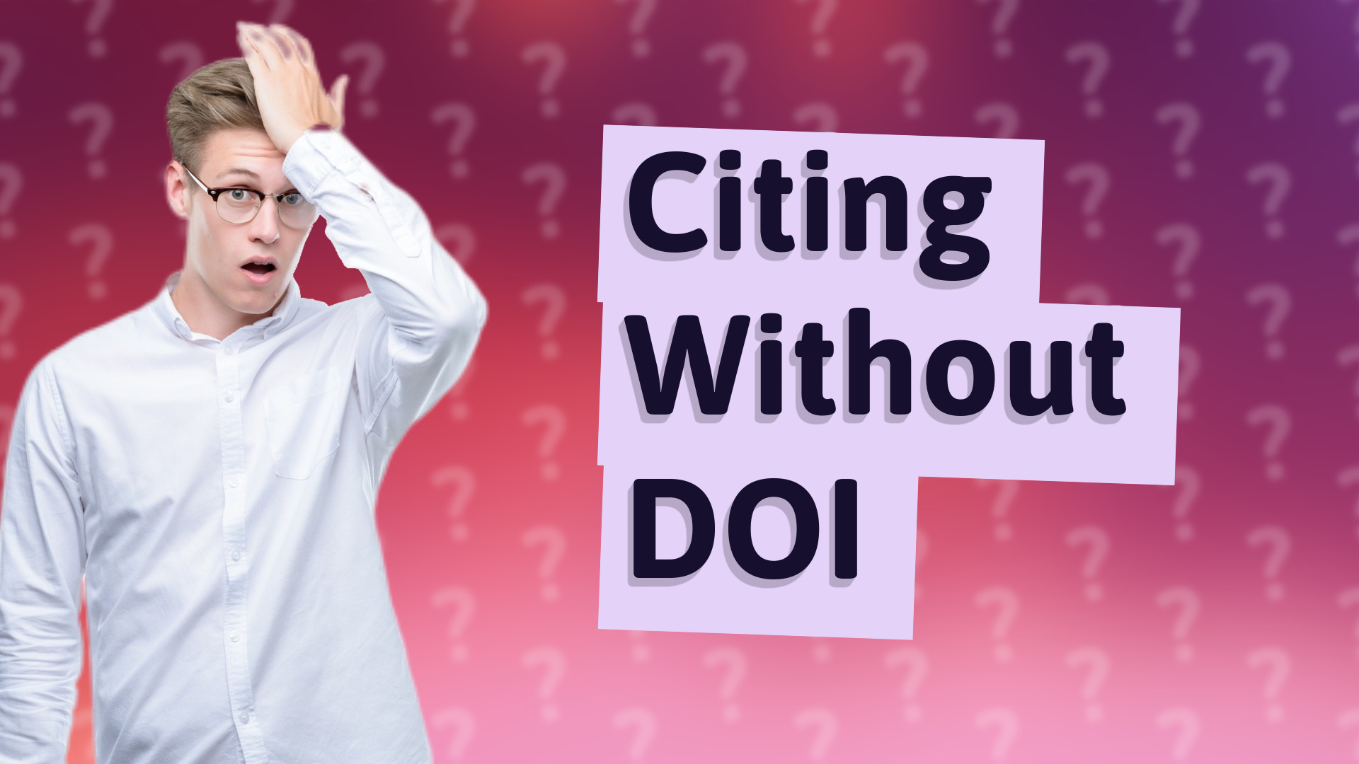 Citing Without DOI