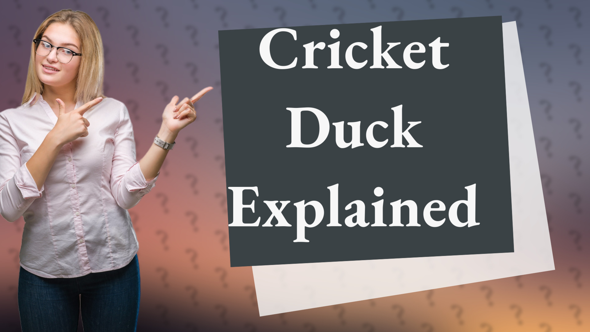 Cricket Duck Explained