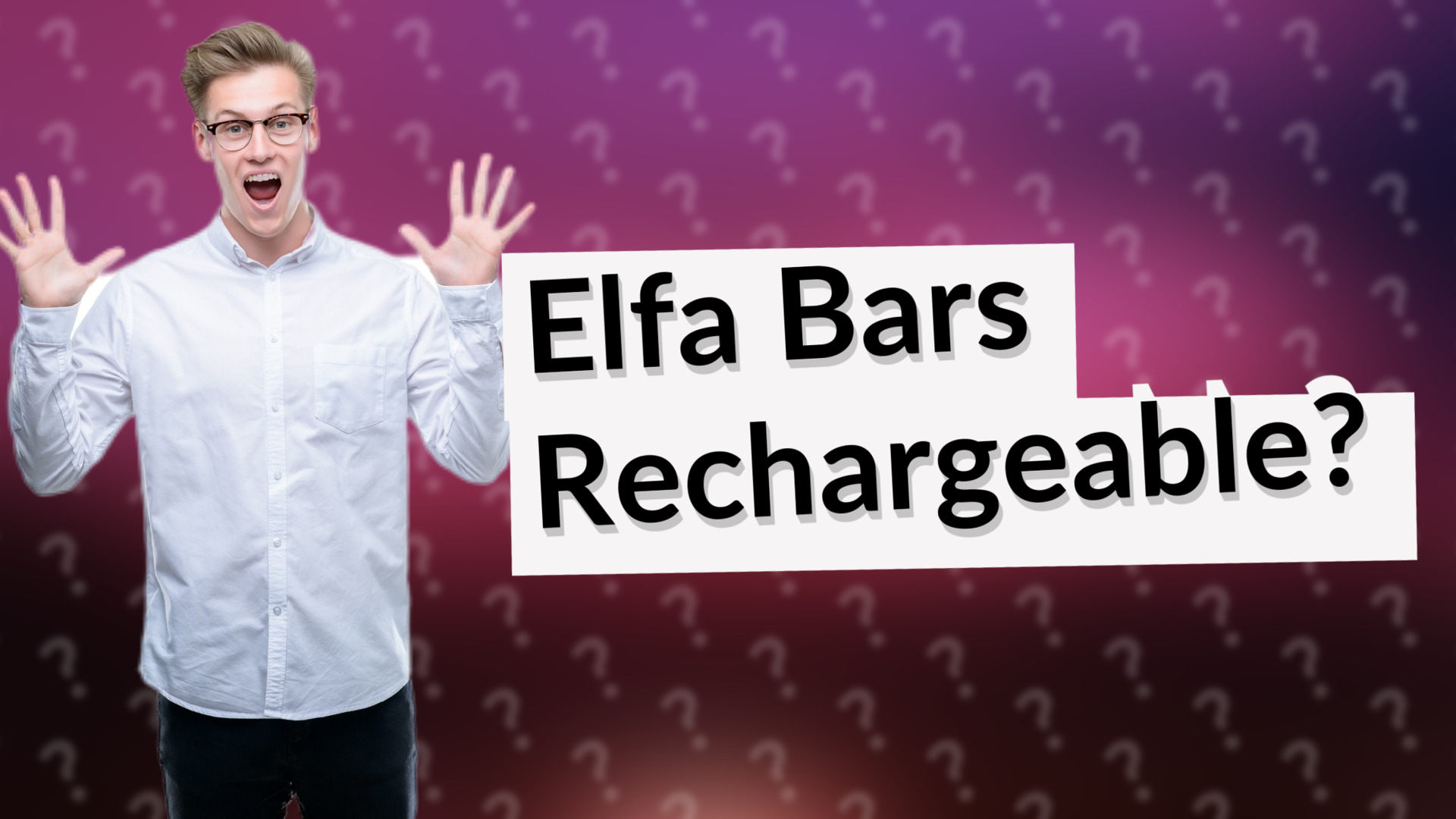 Elfa Bars Rechargeable?