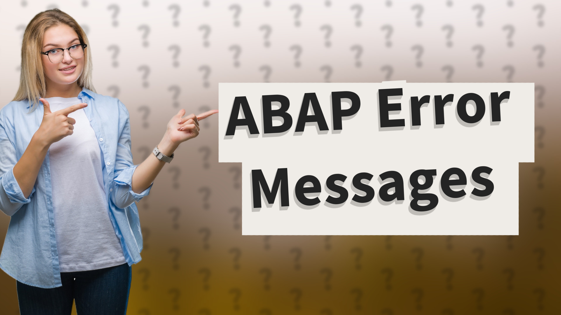ABAP Error Messages
