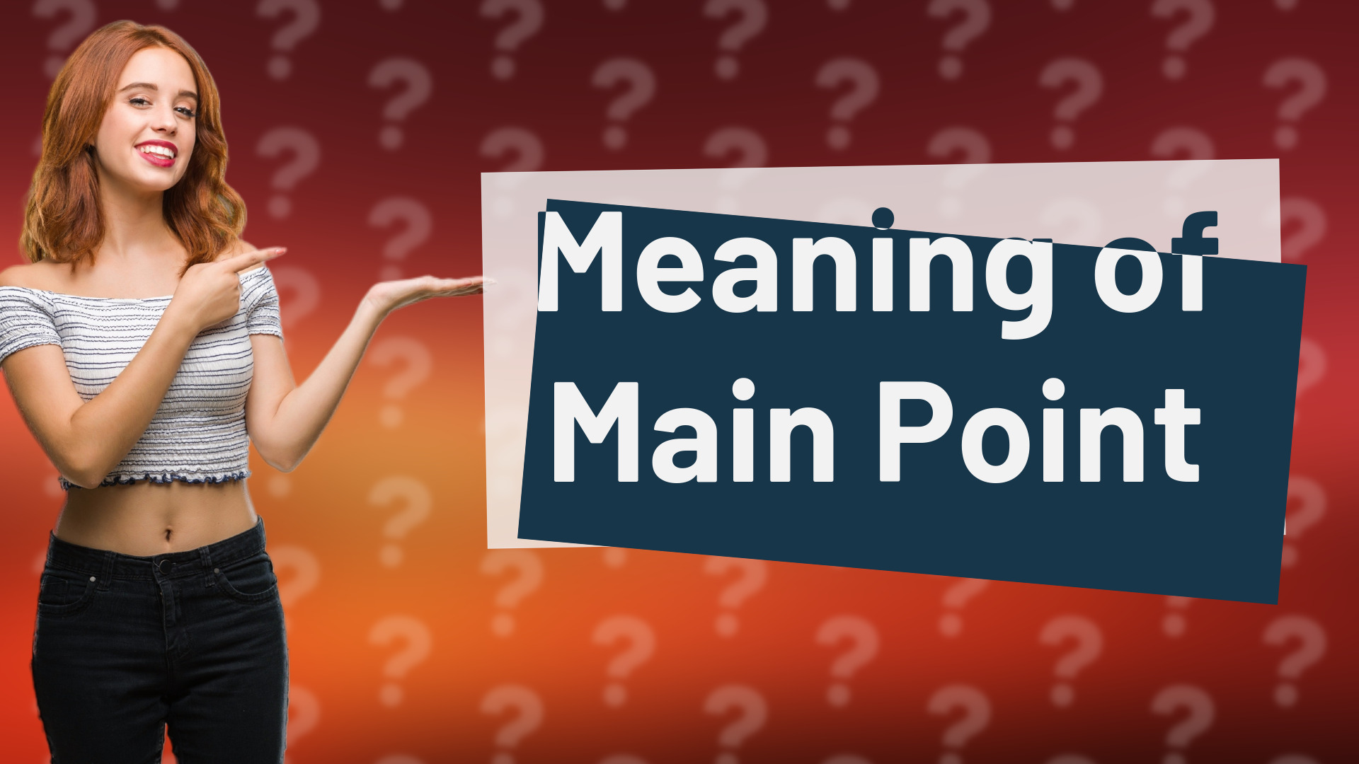 Meaning of Main Point