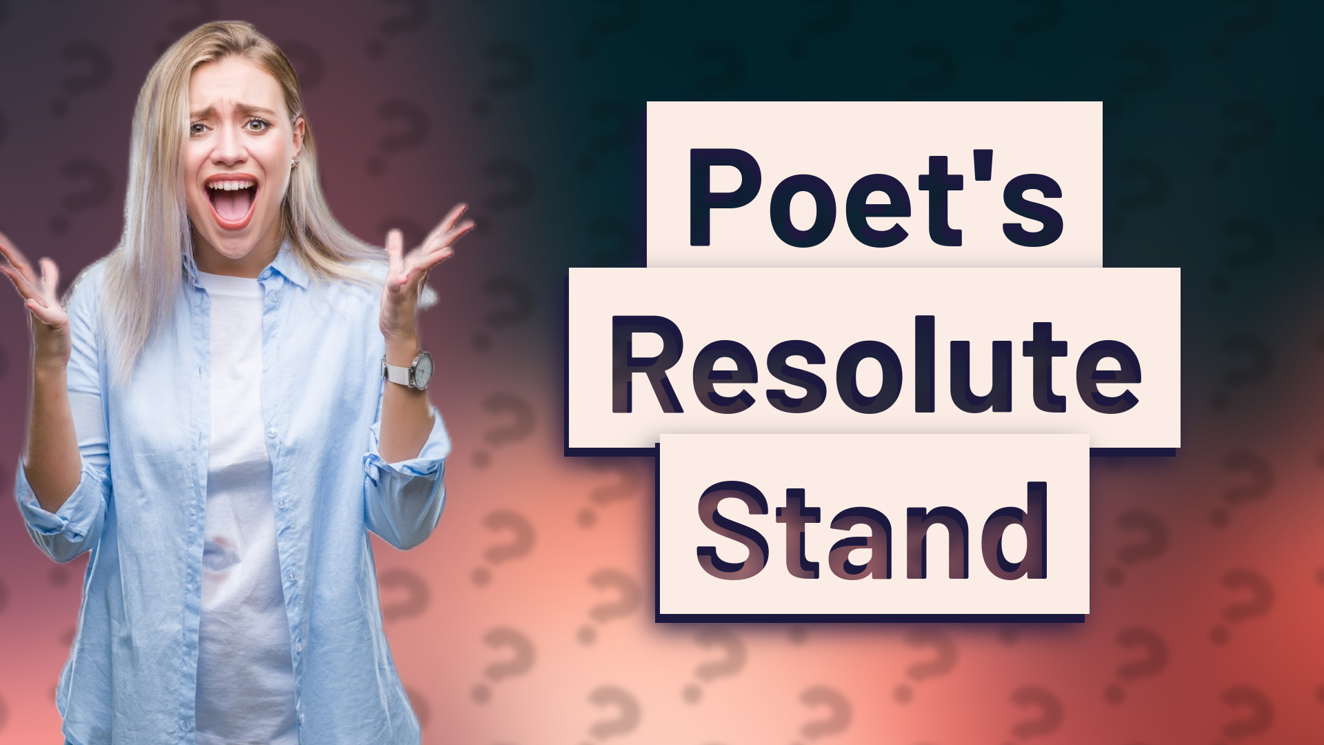 Poet's Resolute Stand