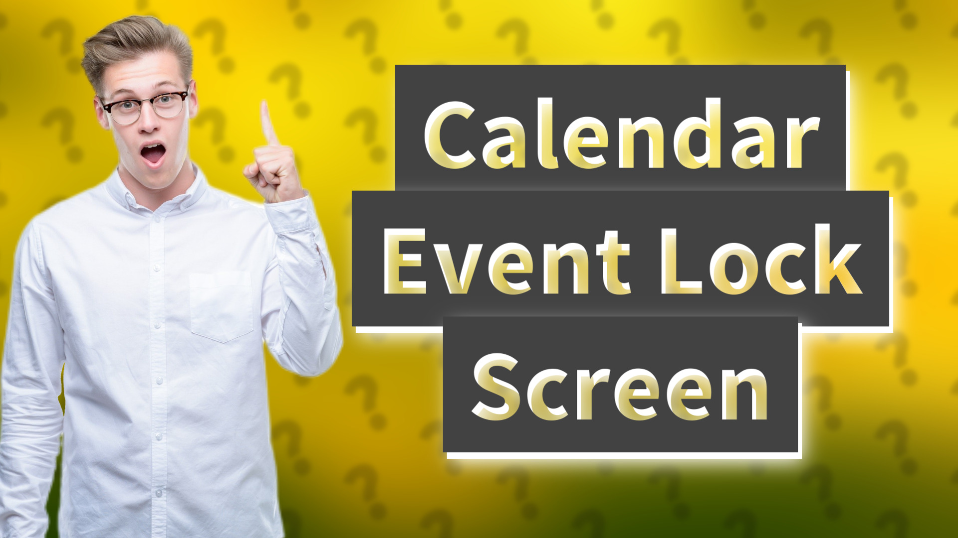 Calendar Event Lock Screen