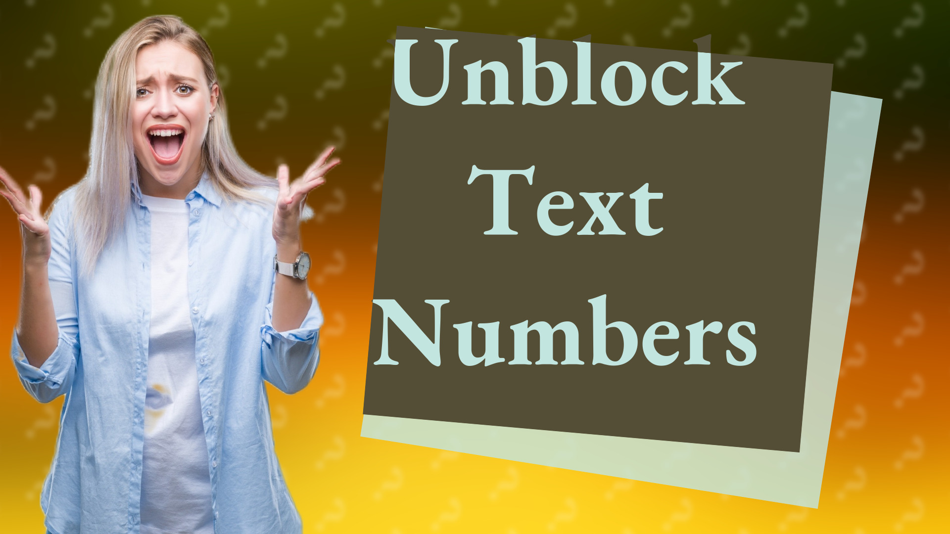 Unblock Text Numbers