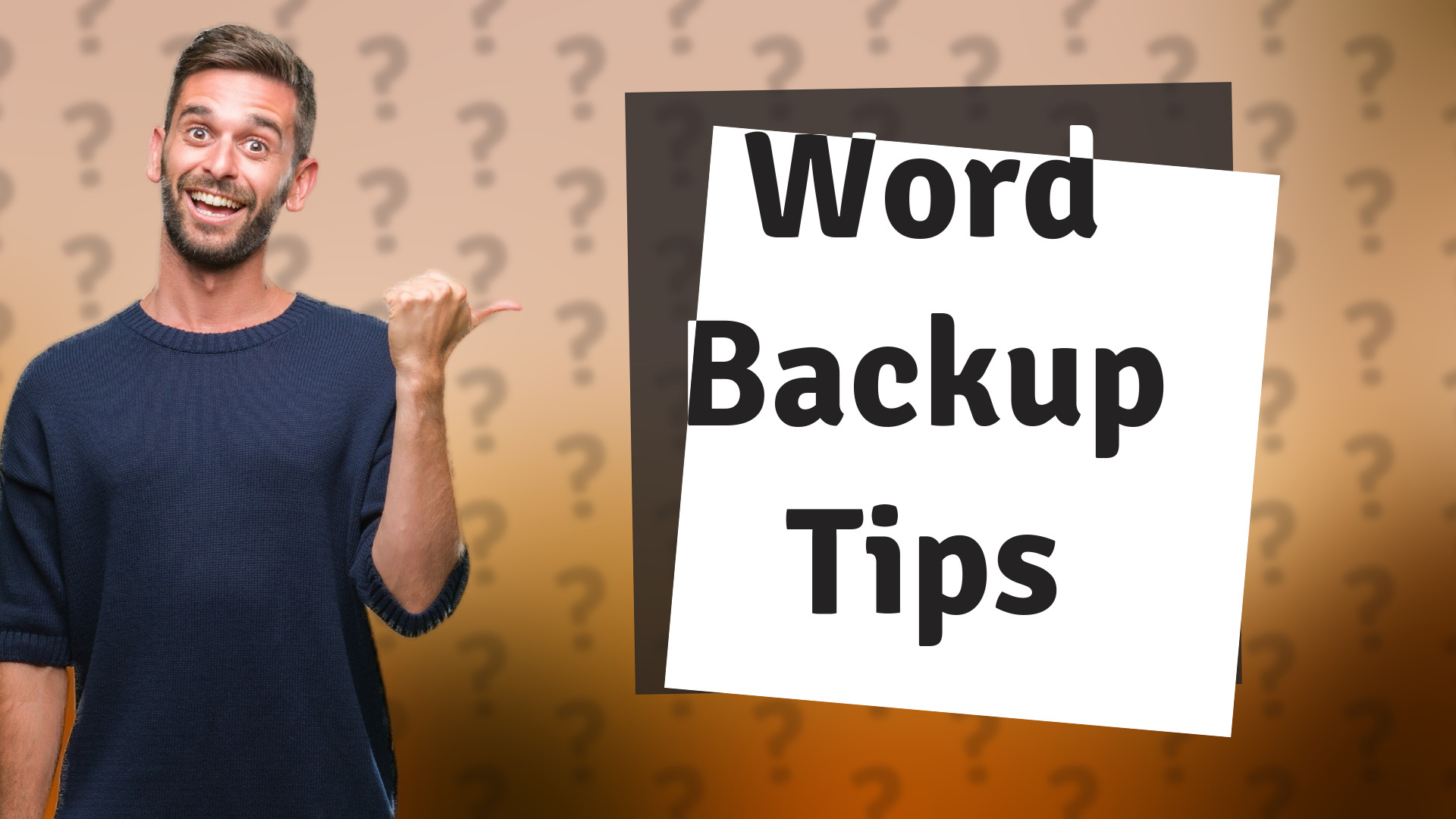 Word Backup Tips