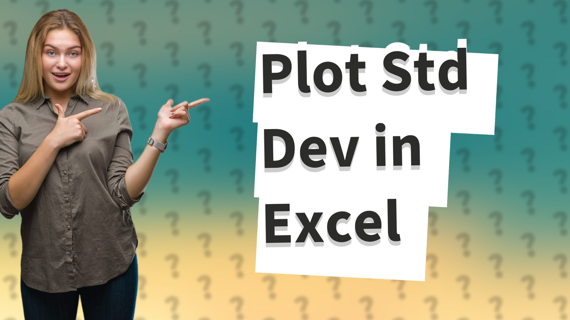 Plot Std Dev in Excel