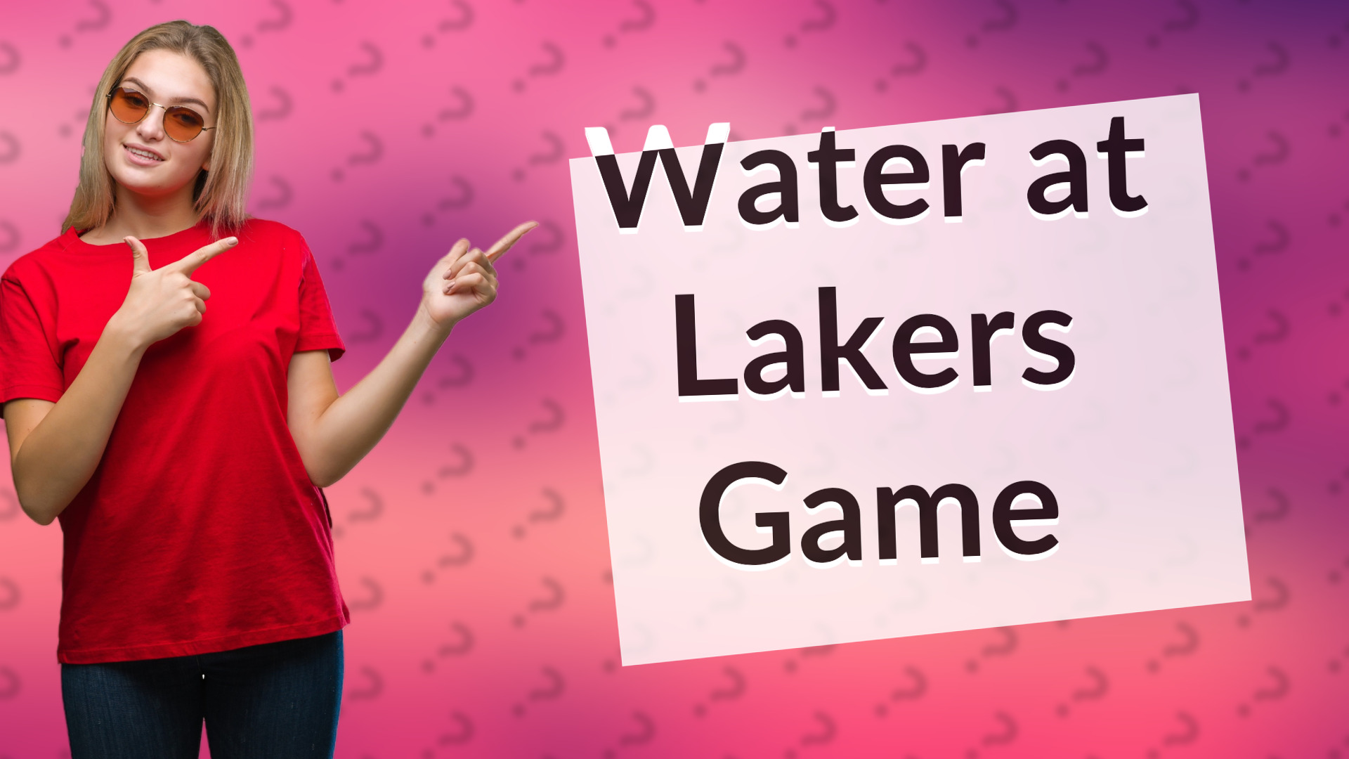 Water at Lakers Game
