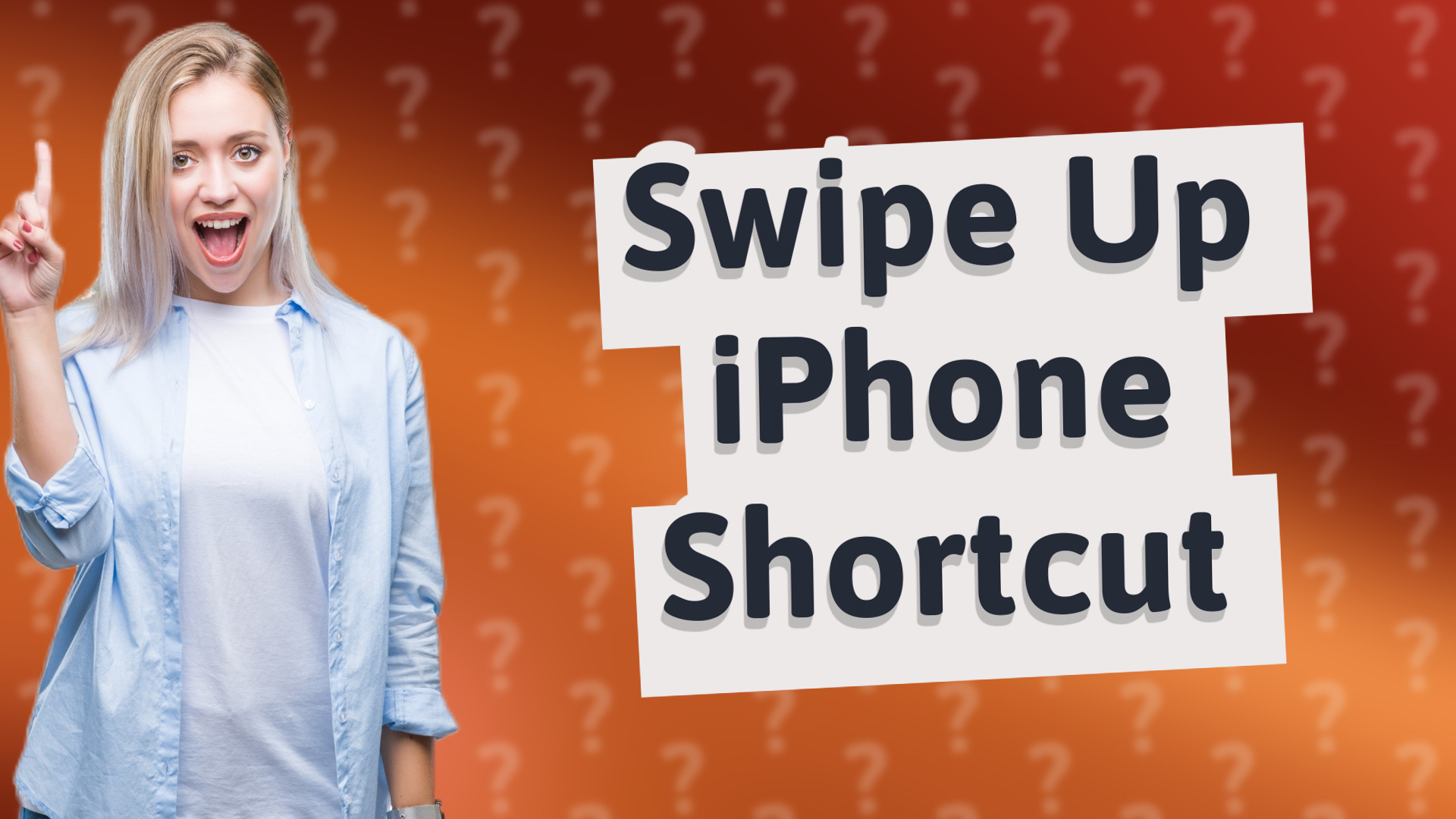 Swipe Up iPhone Shortcut