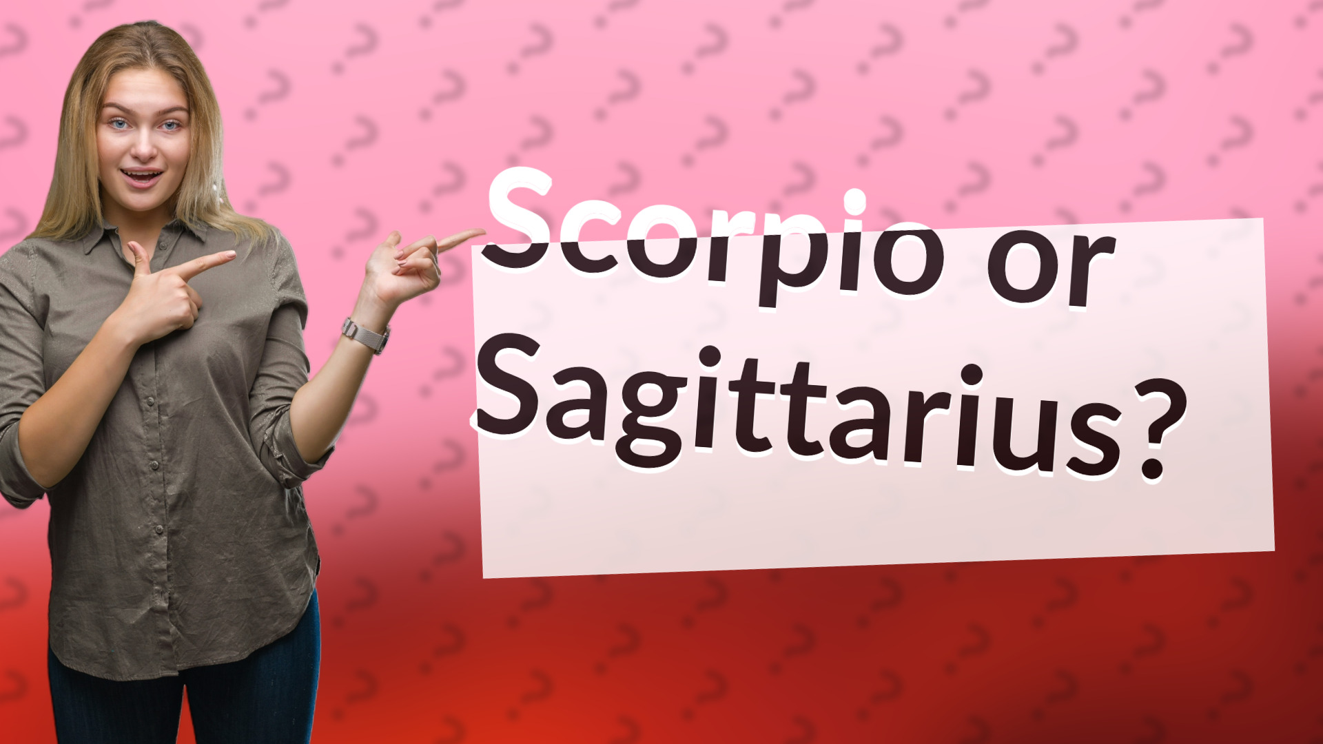 Scorpio or Sagittarius?
