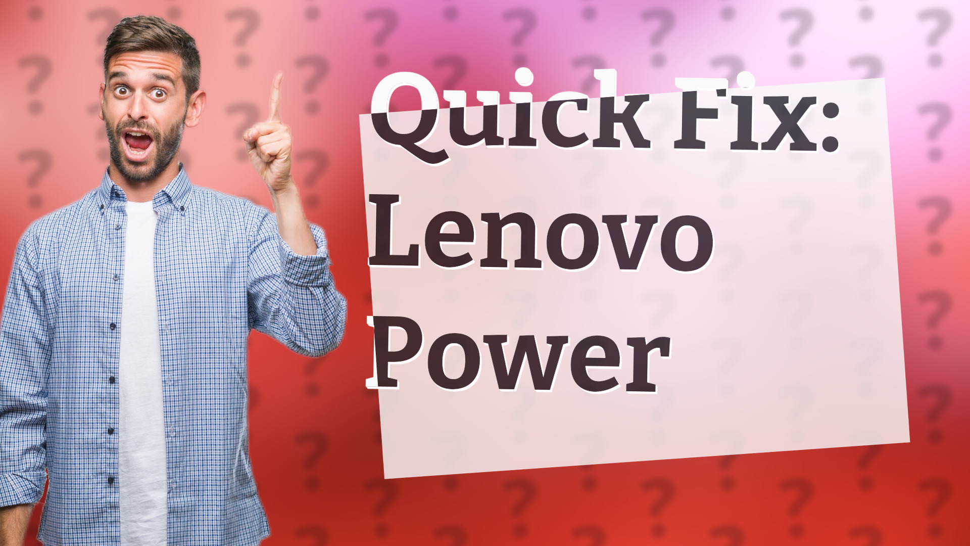 Quick Fix: Lenovo Power