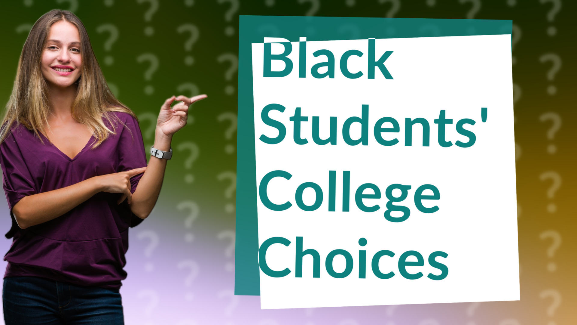 Black Students' College Choices