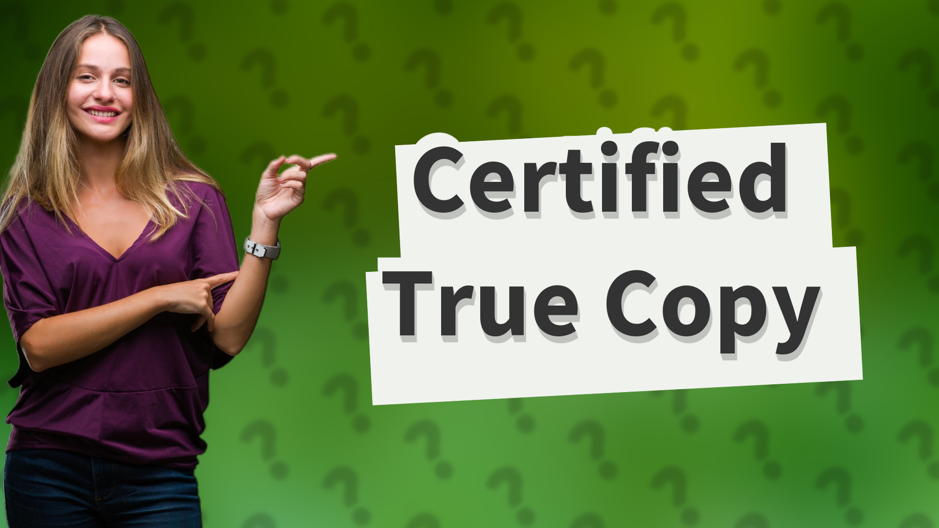 Certified True Copy