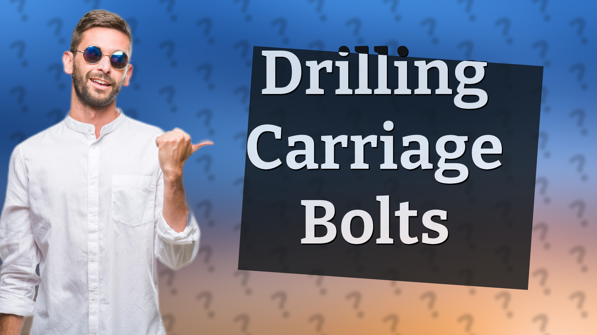 Drilling Carriage Bolts