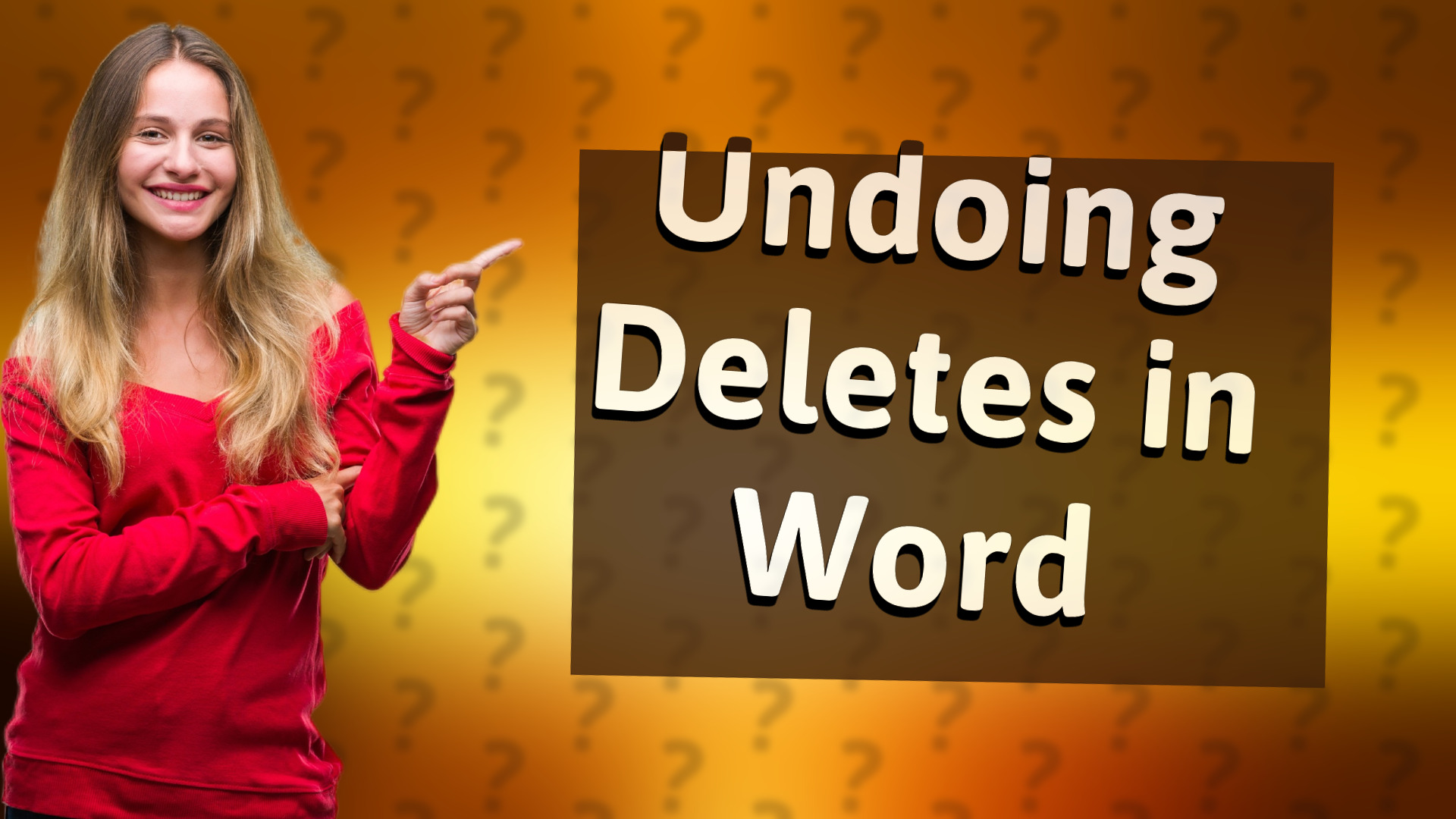 Undoing Deletes in Word