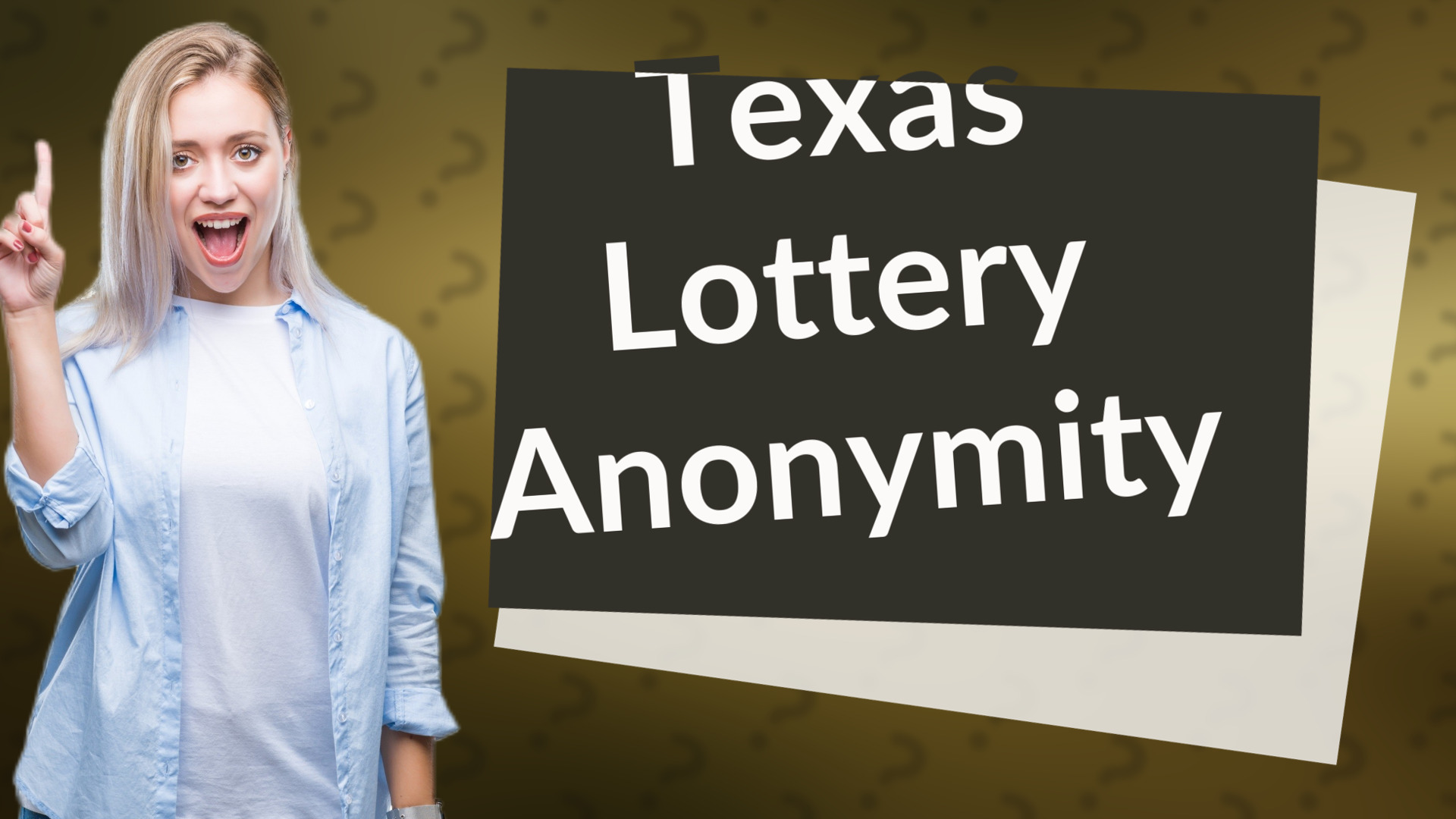 Texas Lottery Anonymity