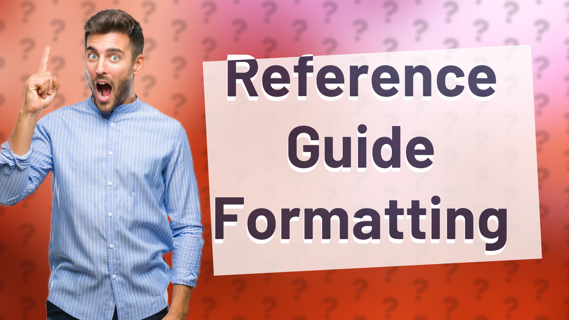 Reference Guide Formatting