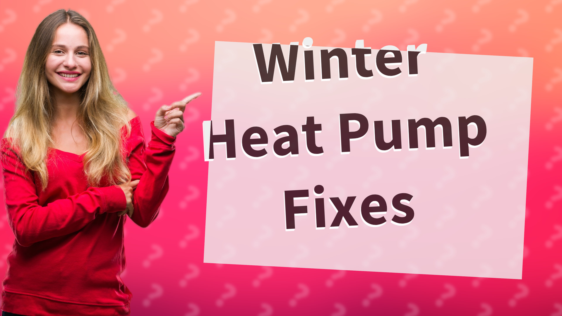 Winter Heat Pump Fixes