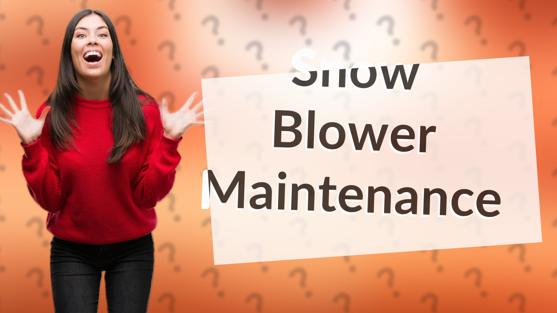 Snow Blower Maintenance