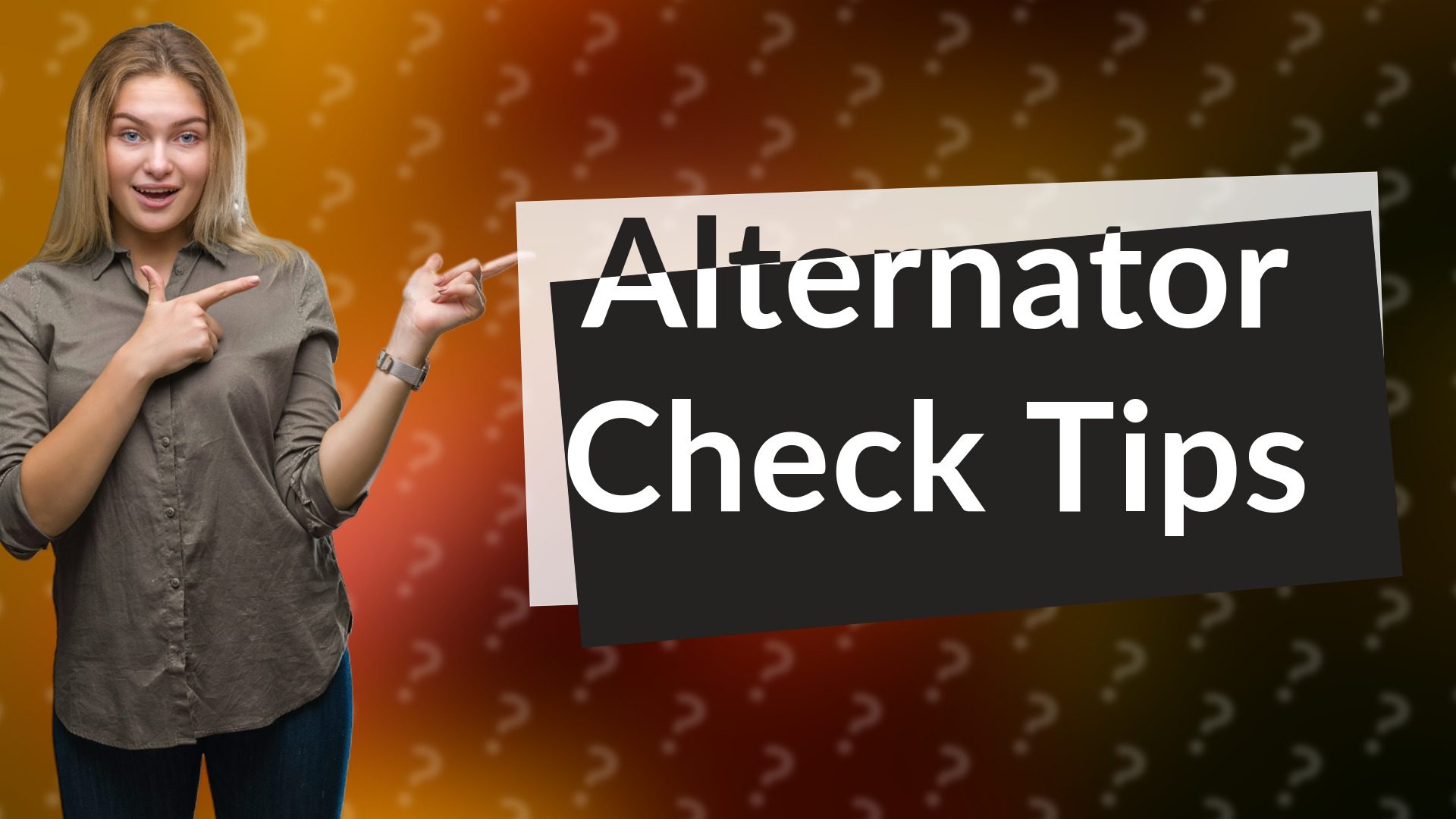 Alternator Check Tips