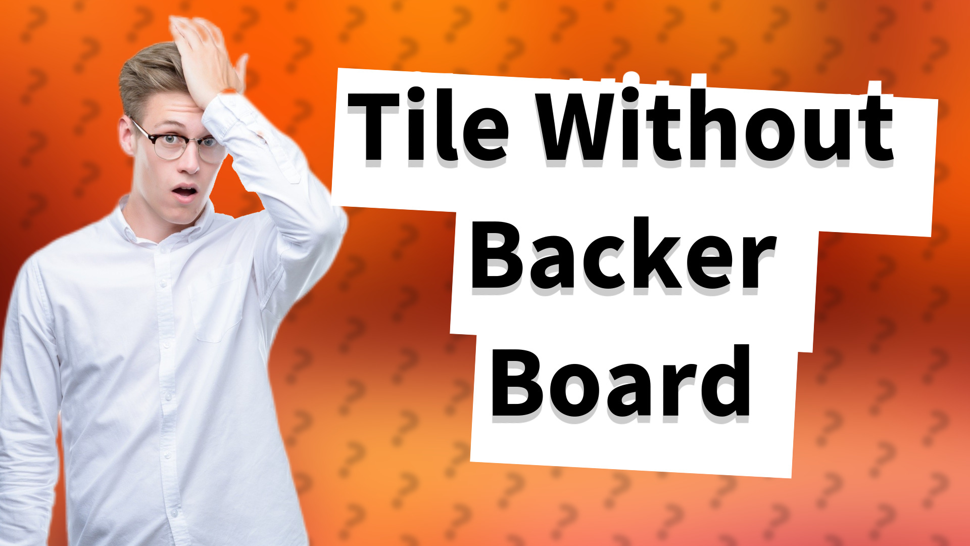 Tile Without Backer Board