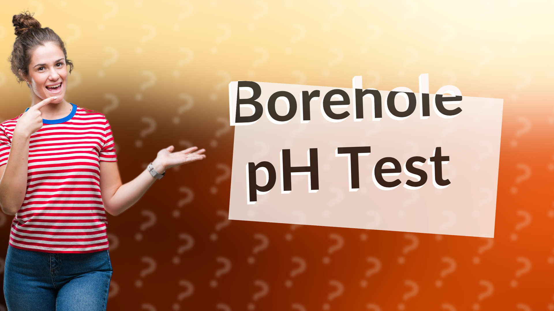 Borehole pH Test