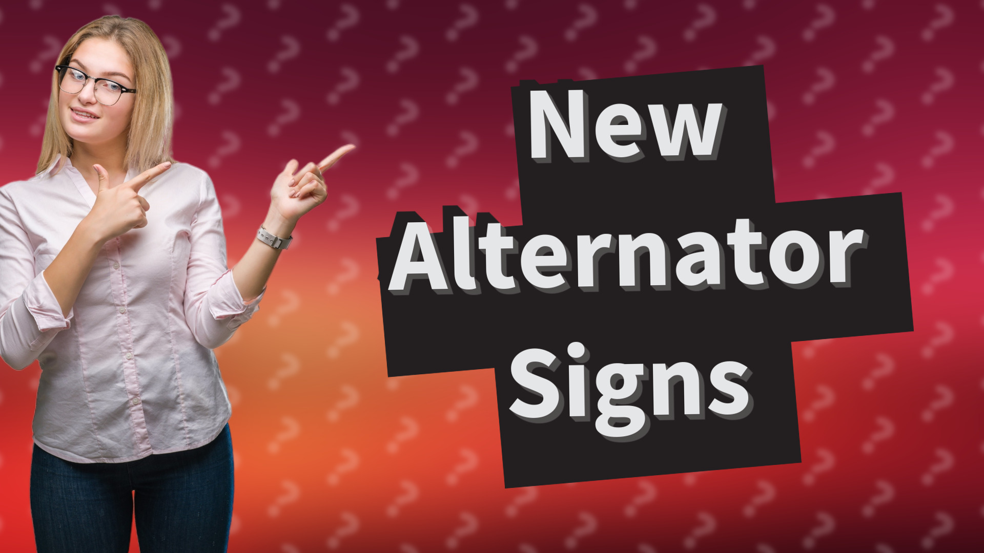 New Alternator Signs