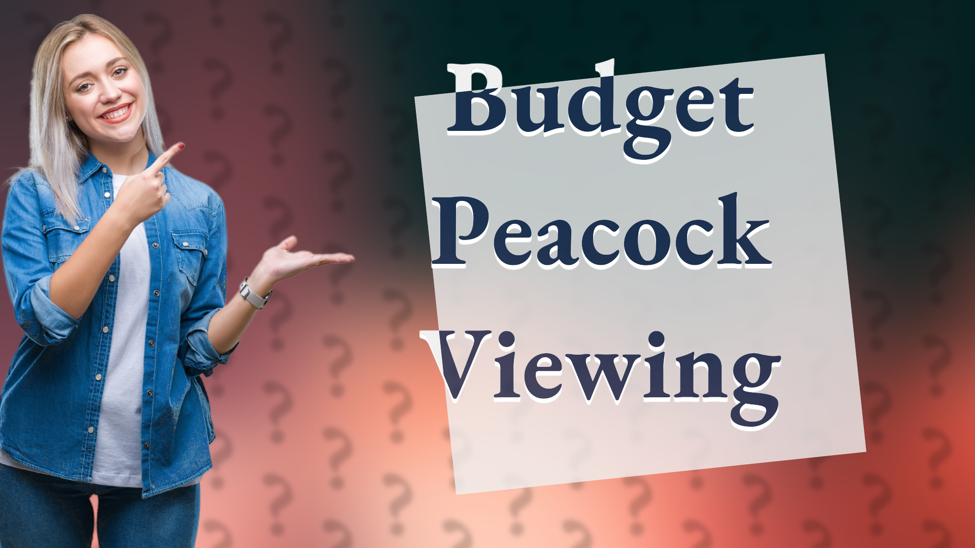 Budget Peacock Viewing