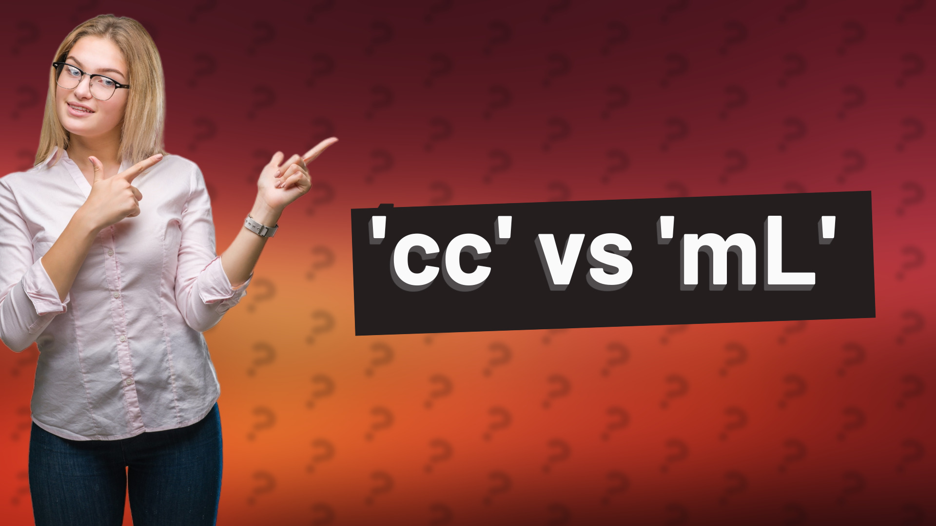 'cc' vs 'mL'