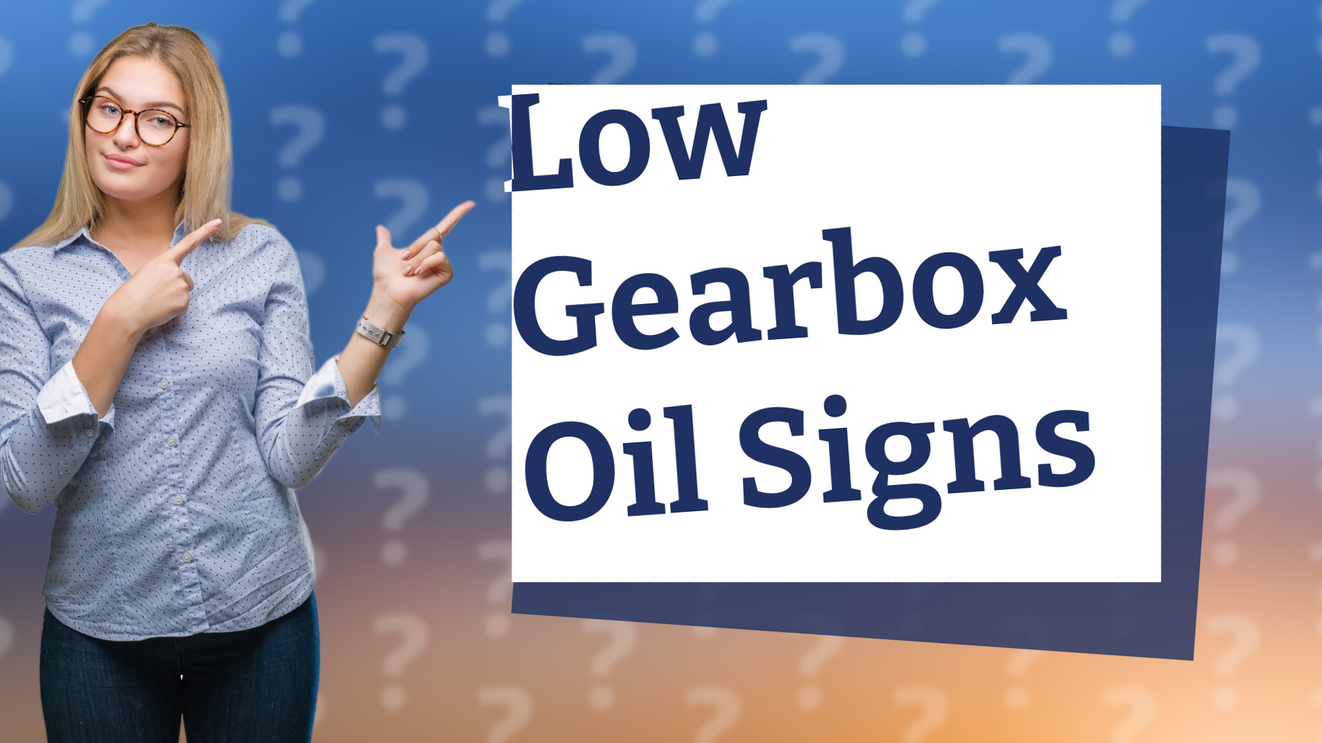 Low Gearbox Oil Signs