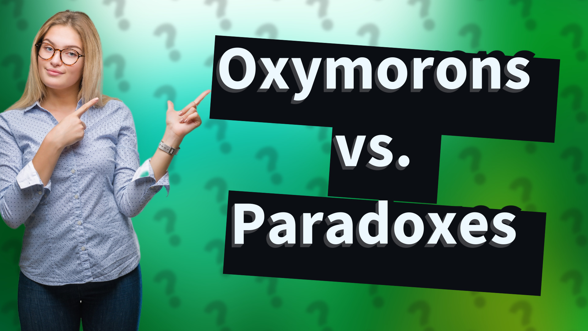 Oxymorons vs. Paradoxes