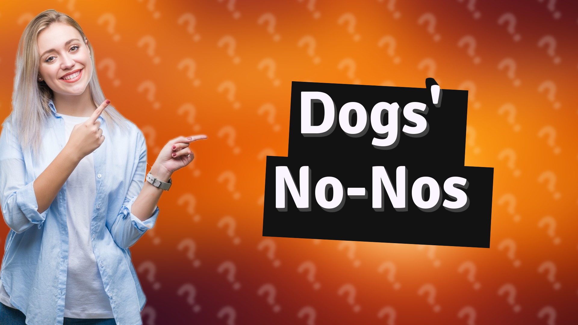 Dogs' No-Nos