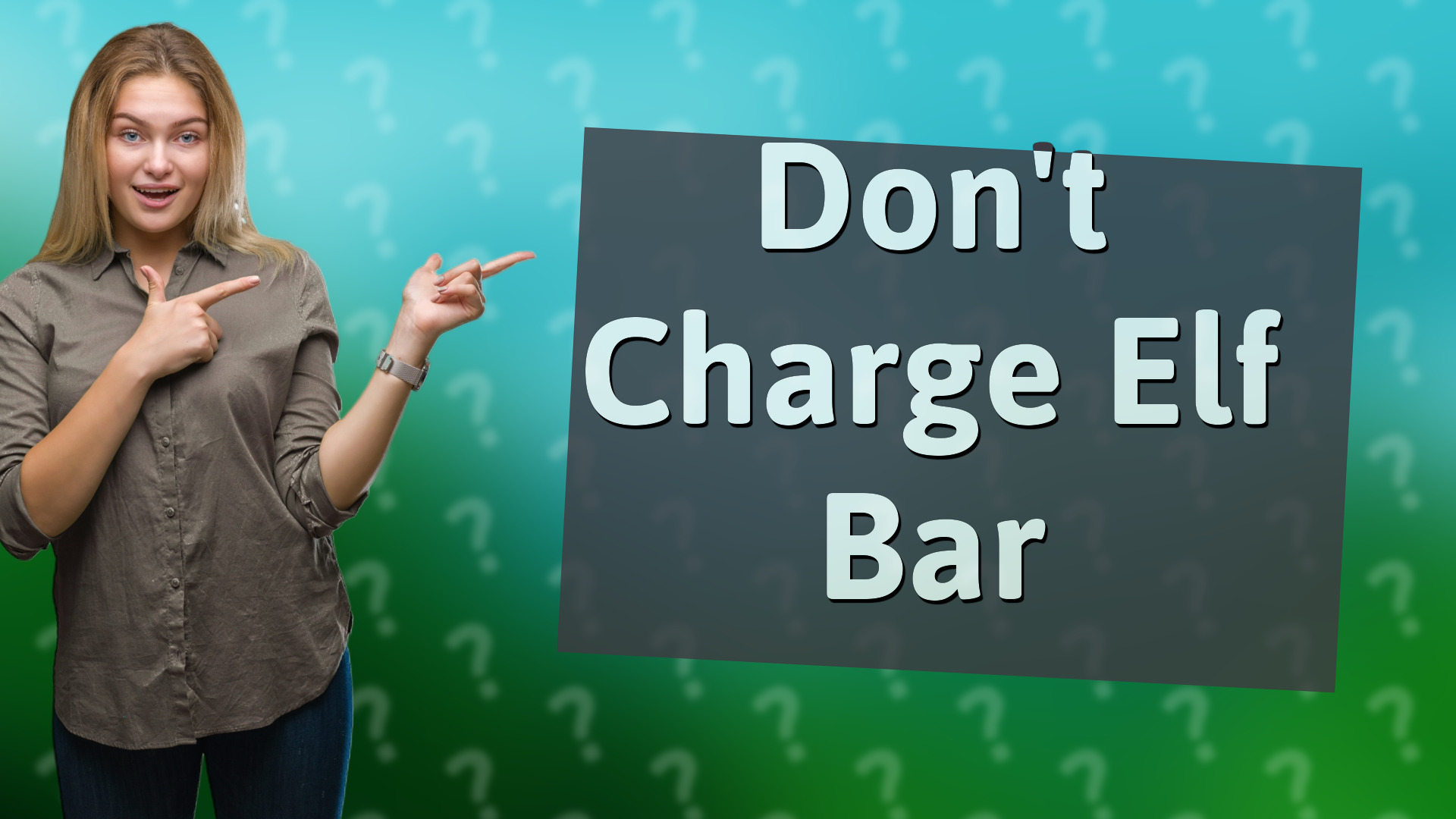 Don't Charge Elf Bar