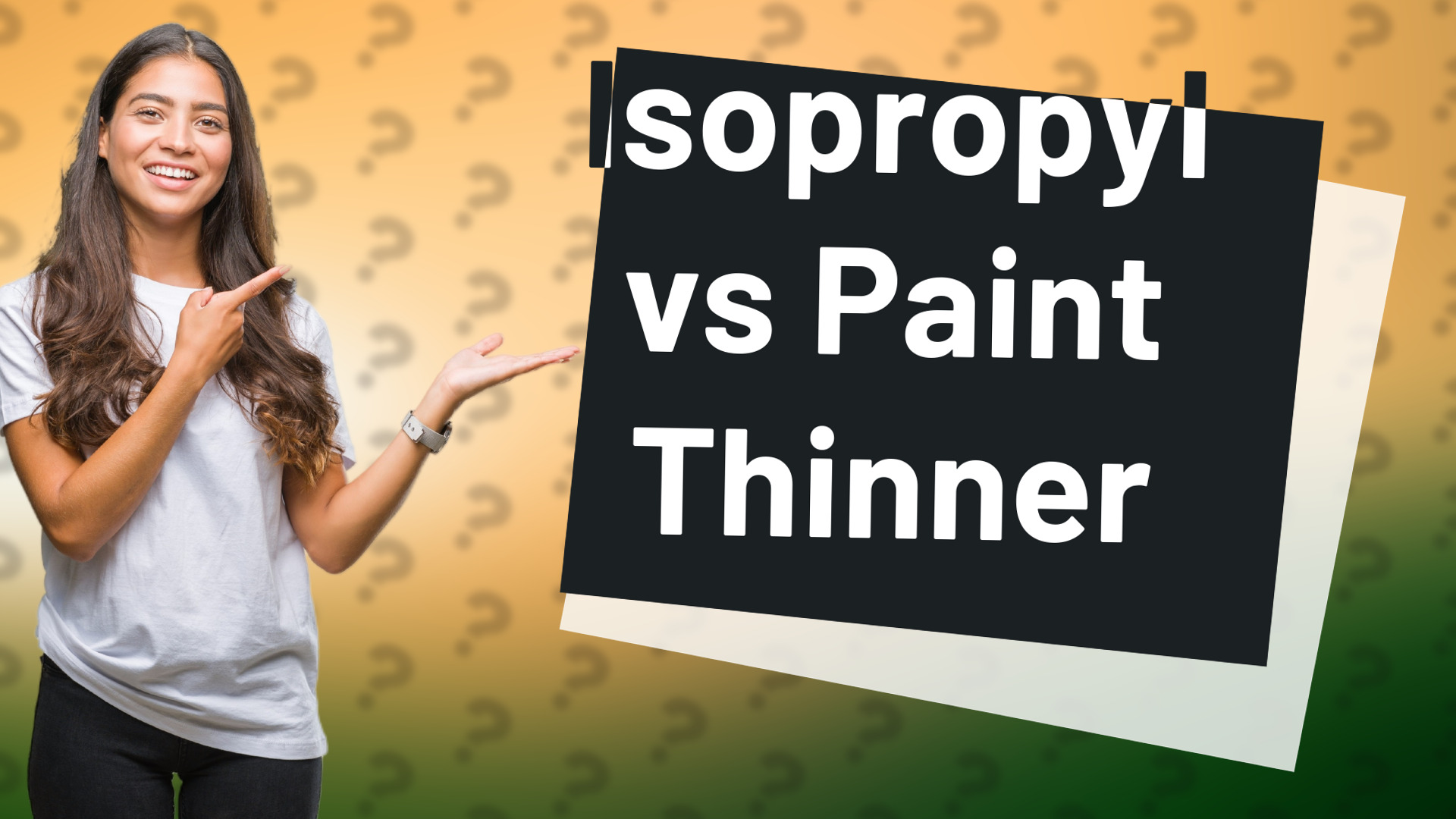 Isopropyl vs Paint Thinner