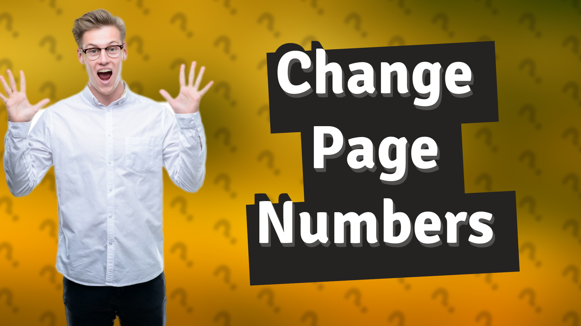 Change Page Numbers