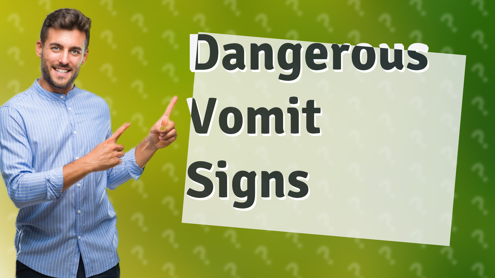 Dangerous Vomit Signs